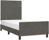 Einzelbettgestell Design für Erwachsene ohne Matratze Dunkelgrau 90x190 cm Samt d4673e Bild 3