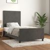 Einzelbettgestell Design für Erwachsene ohne Matratze Dunkelgrau 90x190 cm Samt d4673e Bild 2