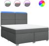 vidaXL Boxspringbett mit Matratze Dunkelgrau 180x200 cm Stoff 3292861 Bild 2