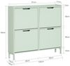 SoBuy FSR100-GR Schuhschrank, MDF, Lackiert, Grün, 100 x 91 x 19 cm Bild 3