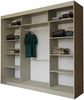 AX LIVING Cabinio Schwebetürenschrank Beige 240 cm Schwarze Lamellen Bild 4