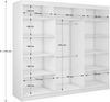 AX LIVING Cabinio Schwebetürenschrank Beige 240 cm Schwarze Lamellen Bild 5