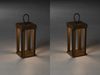 2er Set LED Outdoor Laternen per USB aufladbar für Boden & Tisch, Rost Höhe 42cm Bild 3