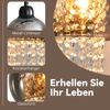 ZMH Pendelleuchte Esstisch Hängelampe Wohnzimmer - Esstischlampe Schwarz Glas E27 Hängeleuchte Schlafzimmer 1 Flammig Pendellampe Modern Esszimmerlampe Kristall für Küche Hotel(ohne Leuchtmittel) Bild 5