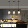 ZMH Pendelleuchte Esstisch Hängelampe Wohnzimmer - Esstischlampe Schwarz Glas E27 Hängeleuchte Schlafzimmer 1 Flammig Pendellampe Modern Esszimmerlampe Kristall für Küche Hotel(ohne Leuchtmittel) Bild 2