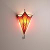 Marokkanische Leder Wandlampe Mouna Rot Bild 3