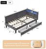 Gdood Polsterbett Daybett Tagesbett Ausziehbett LED 90 x 200 cm Samtstoff (1-tlg, LED-Beleuchtung, Ladestation, in 2 Größen verfügbar), 2 Schubladen, Kopfteil Verwandelt sich in ein Bett Bild 2