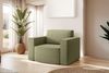 Sofa Set 2-teilig Sessel und Ecksofa PALMA XS Stoff Scala Kiwi Ottomane Rechts Bild 3