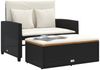 vidaXL Gartensofa mit Kissen 2-Sitzer Schwarz Poly Rattan&Akazienholz 365141 Bild 4