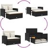 vidaXL Gartensofa mit Kissen 2-Sitzer Schwarz Poly Rattan&Akazienholz 365141 Bild 5