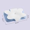 SONGMICS Kopfkissen, Kissen ergonomisch, Nackenkissen kühlend, höhenverstellbar, Memory Foam Kissen, weiß-blau Bild 5