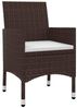 vidaXL 5-tlg. Garten-Essgruppe mit Auflagen Poly Rattan und Glas 3099674 Bild 3