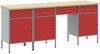 vidaXL Werkbank mit Schubladen 4 pcs Rot Ingenieure Holz und Stahl 3321381 Bild 1