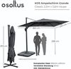 osoltus Ampelschirm KOS Alu-Vario Max 350 x 260cm axial schwenkbar Grau Bild 3