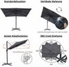 osoltus Ampelschirm KOS Alu-Vario Max 350 x 260cm axial schwenkbar Grau Bild 4