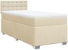 vidaXL Boxspringbett mit Matratze Creme 90x200 cm Stoff 3288090 Bild 3