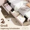 Flieks Polsterbett (1-tlg), Einzelbett Daybett Tagesbett Schlafsofa mit 2 Schubladen Samt 90x190cm Bild 3