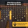SALCAR 2M 104er LED Schneeflocke Lichtervorhang Innen, 16er Schneeflocken Bild 3