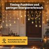 SALCAR 2M 104er LED Schneeflocke Lichtervorhang Innen, 16er Schneeflocken Bild 5