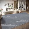 Villeroy & Boch 'Francois' Wollteppich, Höhe: 7 mm, handgewebt, weiche Wolle, Silber, 80 x 150 cm (Rechteckig) Bild 3