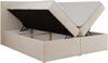 Boxspringbett mit Multipocket-Matratze und Topper, Doppelbett, Struktur dekostoff, Polsterbett mit Bettkästen - JAGUAR - 140 x 200 cm - Beige Struktur - H4 Bild 5
