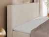 Boxspringbett mit Multipocket-Matratze und Topper, Doppelbett, Struktur dekostoff, Polsterbett mit Bettkästen - JAGUAR - 140 x 200 cm - Beige Struktur - H4 Bild 4