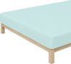 Schlafgut Spannbettlaken Premium, Gummizug: rundum, (1 Stück), Mako-Zwirn-Jersey, Petrol Light, L 140x200 cm - 160x220 cm Bild 3
