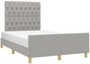 Einzelbett mit Kopfteil Stoff Hellgrau 120x200 cm [3125284] Bild 3