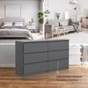 MAGOWA Schubkastenkommode Kommode 140cm - moderne Kommode mit 6 Schubladen für viel Stauraum, Breite 140 cm - Tiefe 39 cm - Höhe 79 cm Bild 4