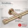Deco-Raum® Gardinenstange 25mm 1-läufig Kappe | Länge: 510cm | Material: Metall | Farbe: Schwarz Bild 5