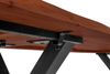 Esstisch Baumkante Akazie nuss 200 (300) x 100 X-Gestell schwarz mit Ansteckplatten CALI 150443171 Bild 5