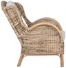 MiaMöbel Rattansessel 'Panama' honig-braun 100% Baumwolle, Rattan Landhaus Bild 3