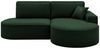 Ecksofa Schlafsofa Sofa VENEDIG Stoff Poso Grün Ottomane Rechts Bild 2