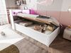 Bett 90x200 cm aus Massivholz mit Stauraum und LED-Beleuchtung Bild 3