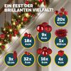 Casaria Weihnachtskugeln Christbaum Schmuck 103tlg. Rot Bild 3