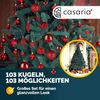 Casaria Weihnachtskugeln Christbaum Schmuck 103tlg. Rot Bild 2