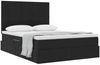 vidaXL Aufbewahrungsbett mit Matratze Schwarz 140 x 190 cm Samt 3372029 Bild 3
