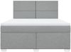 vidaXL Boxspringbett mit Matratze Hellgrau 180x200 cm Stoff 3290560 Bild 4