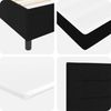 vidaXL Boxspringbett mit Matratze Schwarz 90 x 190 cm Stoff 3343955 Bild 4