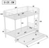 Flieks Etagenbett, Dreierbett Metallbett 90x200cm mit Leiter und Ausziehbett 90x190cm Bild 4