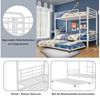 Flieks Etagenbett, Dreierbett Metallbett 90x200cm mit Leiter und Ausziehbett 90x190cm Bild 3