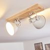 hofstein Deckenleuchte »Mot« Deckenlampe aus Metall/Holz in Weiß/Natur, ohne Leuchtmittel, mit verstellbaren Strahlern, 2xE14, Retro/Vinatge Design Bild 5