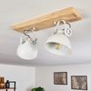 hofstein Deckenleuchte »Mot« Deckenlampe aus Metall/Holz in Weiß/Natur, ohne Leuchtmittel, mit verstellbaren Strahlern, 2xE14, Retro/Vinatge Design Bild 2