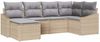vidaXL Garten Essgruppe mit Kissen 6 pcs Beige und Hellgrau 3355459 Bild 2