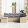 vidaXL Garten Essgruppe mit Kissen 6 pcs Beige und Hellgrau 3355459 Bild 3