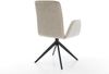 Drehstuhl Vinja-Flex Webstoff Soft Beige Kreuzgestell breit Schwarz 360° drehbar Wippfunktion Bild 5
