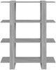 vidaXL Bücherregal/Raumteiler Grau Sonoma 100x30x123,5 cm 813564 Bild 4