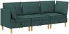 vidaXL Wohnzimmergarnitur mit Kissen 3 pcs Dunkelgrün Stoff 3413698 Bild 2