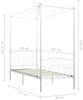 vidaXL Himmelbett-Gestell Weiß Metall 90 x 200 cm 284468 Bild 5