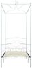 vidaXL Himmelbett-Gestell Weiß Metall 90 x 200 cm 284468 Bild 3